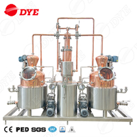 DYE 100L Double Pot Still Виски Медное дистилляционное оборудование Многофункциональный маленький перегонный куб