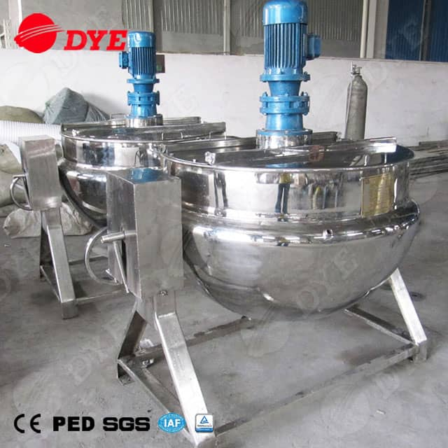 304/316L Обобленная чайника Custom 1000L-10000L Электрическая нагревательная паровая жабочка сэндвич с бутерброд