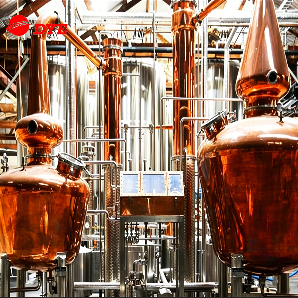 Медный перегонный куб на 2000 л + 1600 л с резервуаром для затирания ферментера и резервуаром для хранения. Комплексный проект ликеро-водочного завода под ключ.
