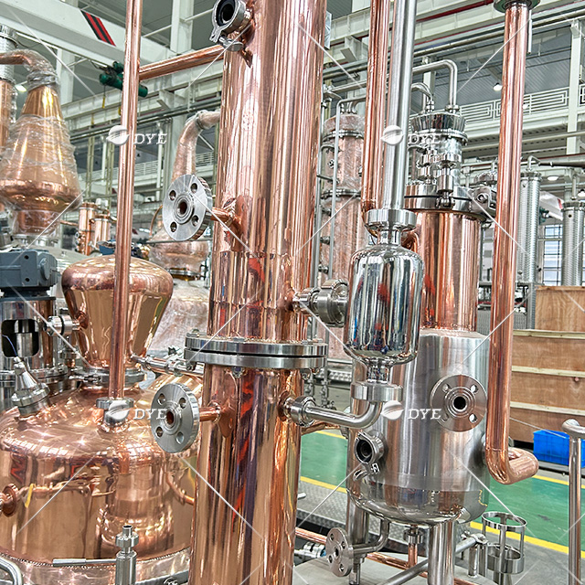 DYE 100L Double Pot Still Виски Медное дистилляционное оборудование Многофункциональный маленький перегонный куб