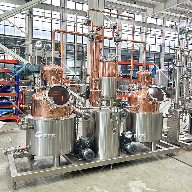 DYE 100L Double Pot Still Виски Медное дистилляционное оборудование Многофункциональный маленький перегонный куб