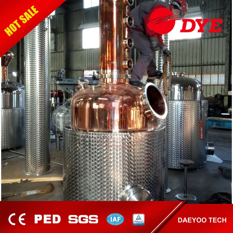 DYE Steam Heating Виски Джин Бренди Медное дистилляционное оборудование 