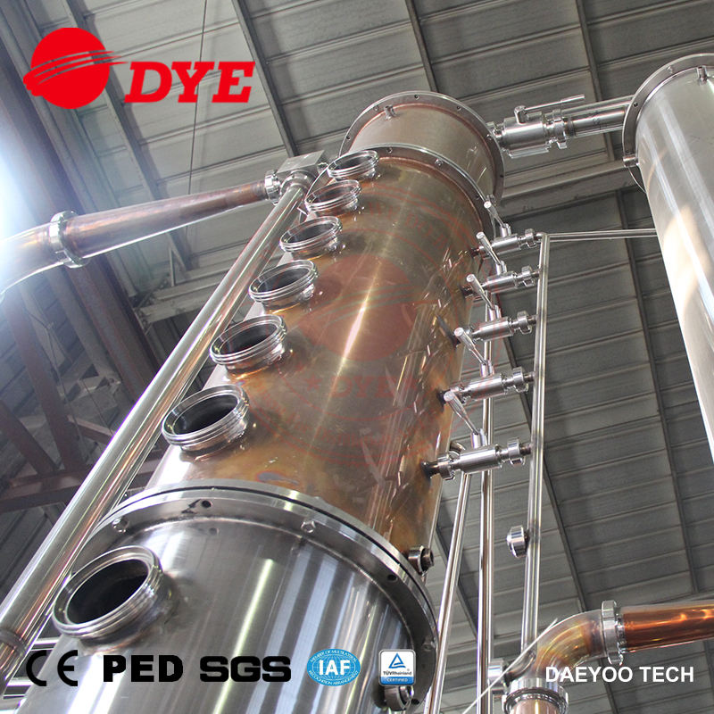 DYE-I 5000L промышленное оборудование для производства спирта Коммерческий медный дистиллятор для виски для продажи 