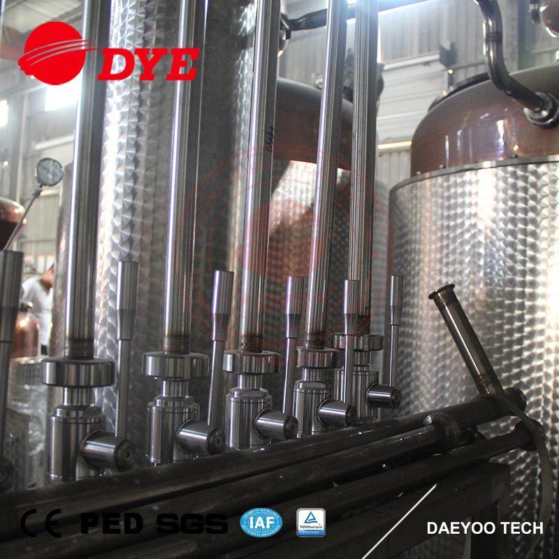 DYE-I 5000L промышленное оборудование для производства спирта Коммерческий медный дистиллятор для виски для продажи 
