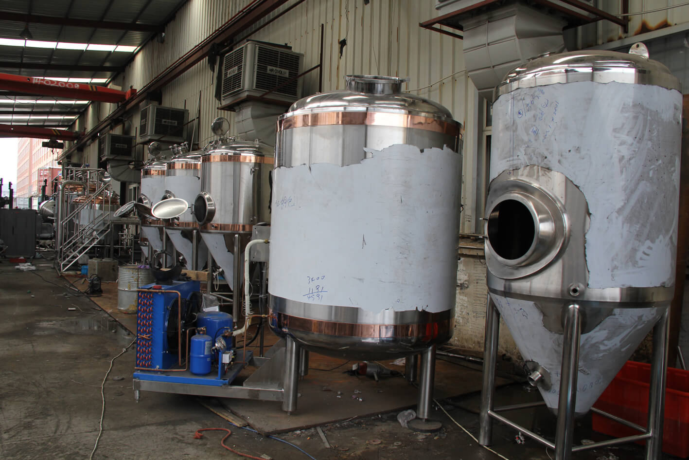 5bbl медное пивоваренное оборудование SS с паровым отоплением