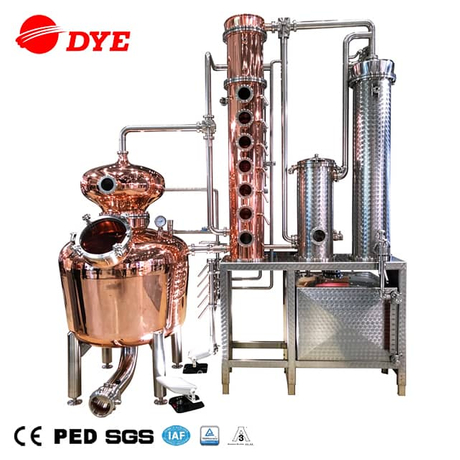 DYE-II 200L оборудование для перегонки спирта, медный виски, джин, перегонный куб на продажу