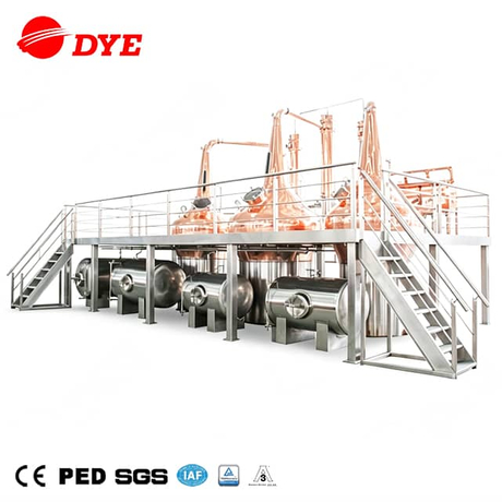 DYE Pot Still - Тройной перегонный куб - 650 галлонов/350 галлонов/300 галлонов