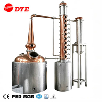 DYE-I 5000L промышленное оборудование для производства спирта Коммерческий медный дистиллятор для виски для продажи 